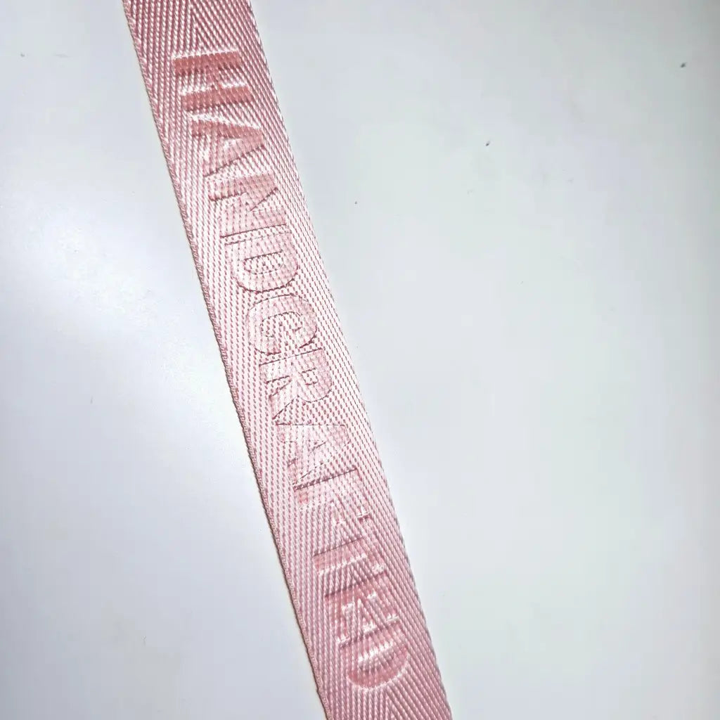 Gurtband embossed ’Handcrafted’ 25mm