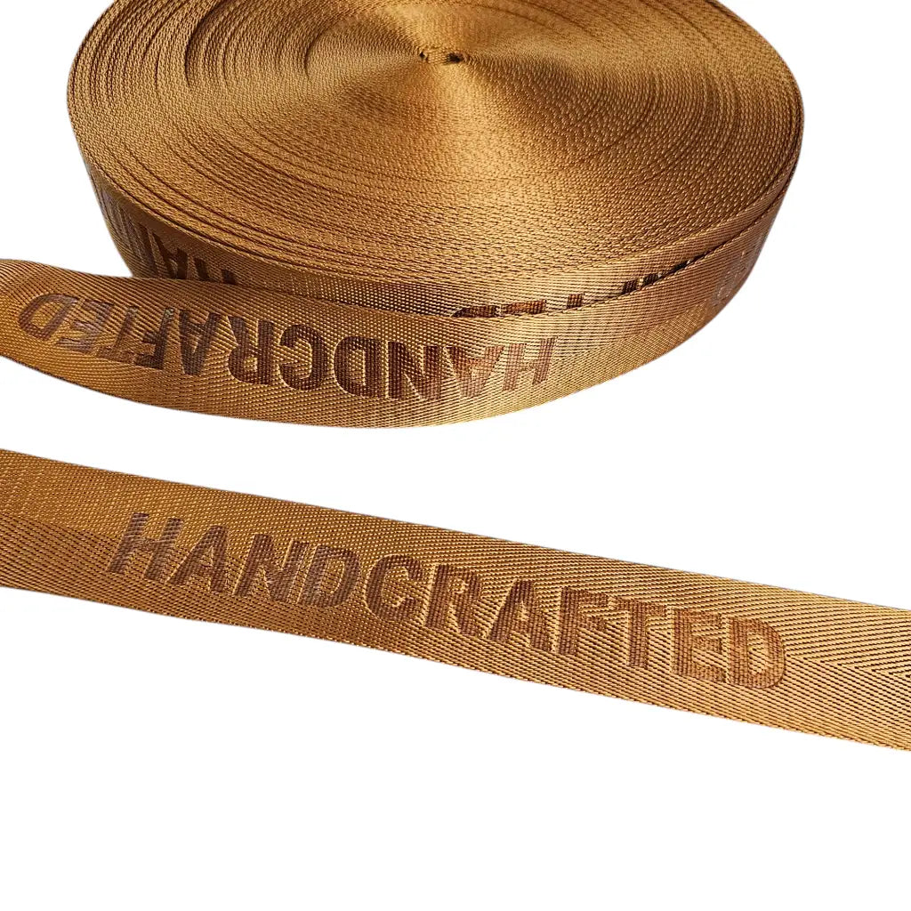 Gurtband embossed ’Handcrafted’ 38mm