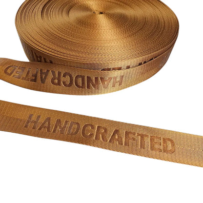 Gurtband embossed ’Handcrafted’ 38mm