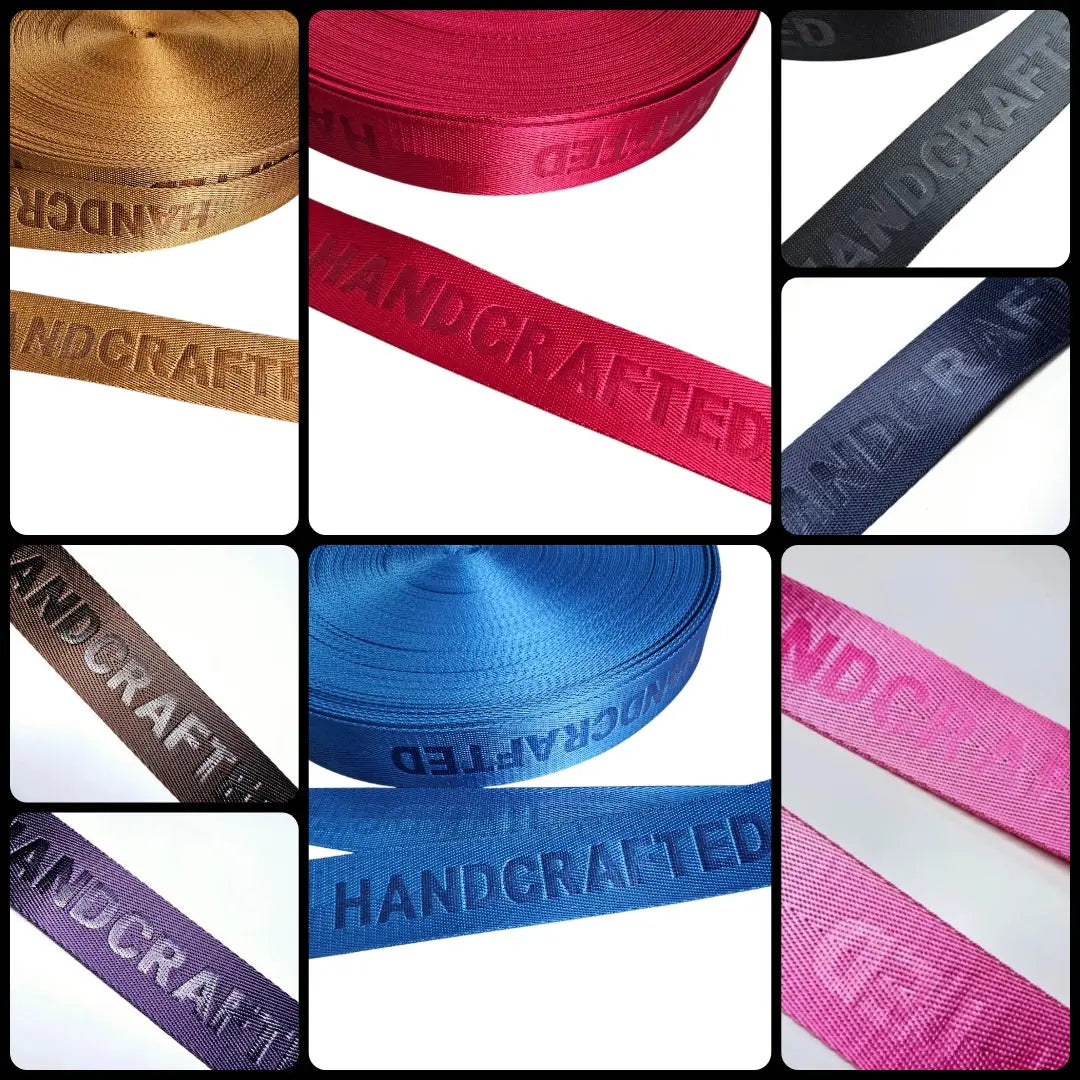 Gurtband embossed ’Handcrafted’ 38mm