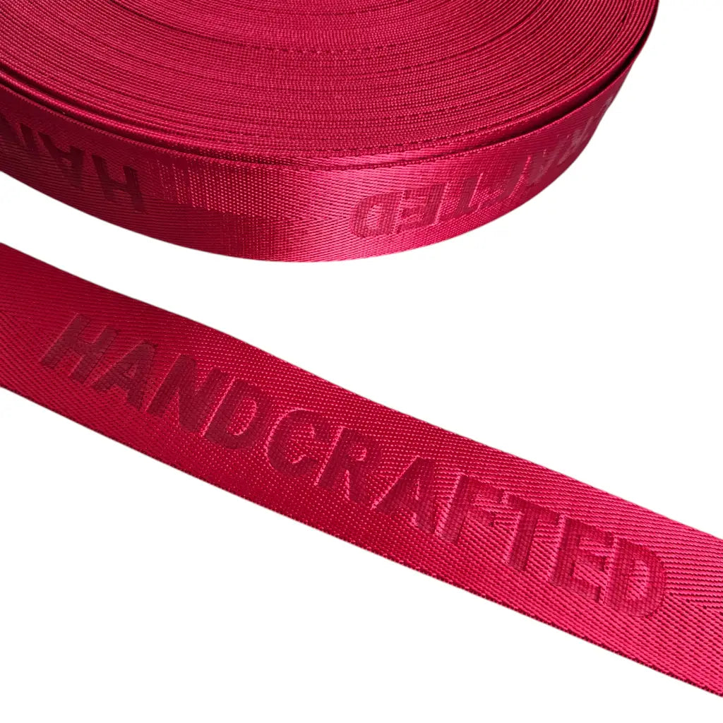 Gurtband embossed ’Handcrafted’ 38mm