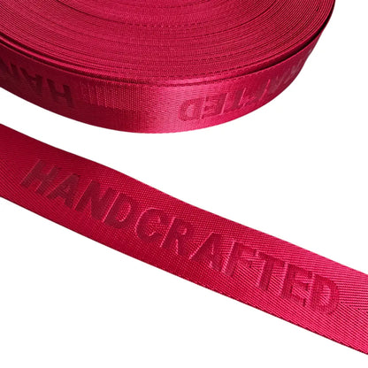 Gurtband embossed ’Handcrafted’ 38mm