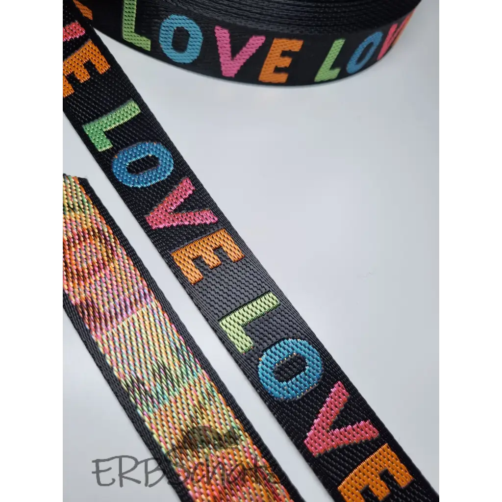 Gurtband LOVE 25mm/38mm - Bunt 25mm