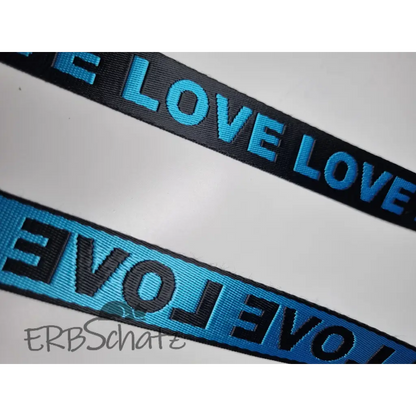 Gurtband LOVE 25mm/38mm - Türkis 25mm
