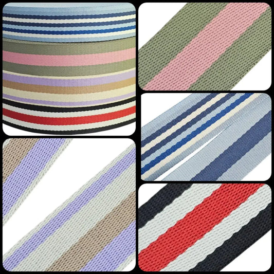 Gurtband Polycotton verschiedene Designs 38mm