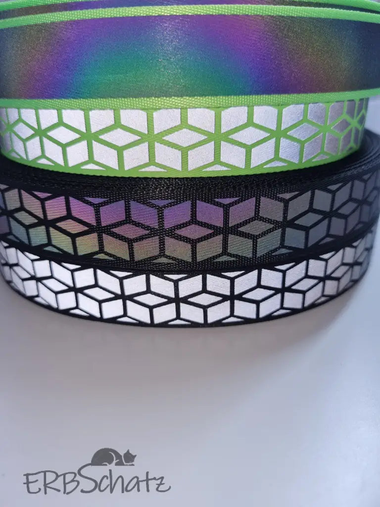 Gurtband Rainbow od. White reflektierend verschiedene