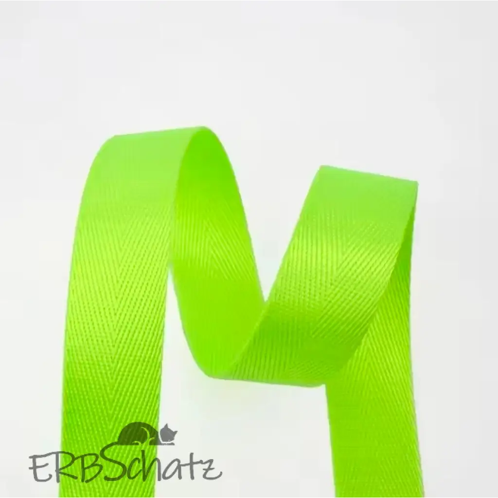 Gurtband Uni Farbauswahl 25mm - Apfelgrün