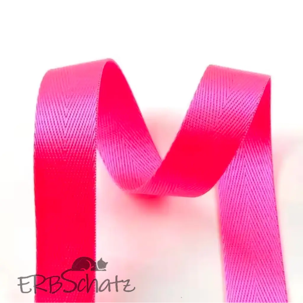 Gurtband Uni Farbauswahl 25mm - Pink