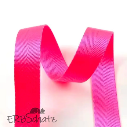 Gurtband Uni Farbauswahl 25mm - Pink