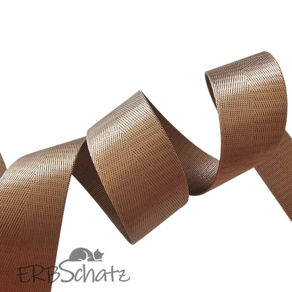 Gurtband Uni Farbauswahl 38mm - Cappuccino