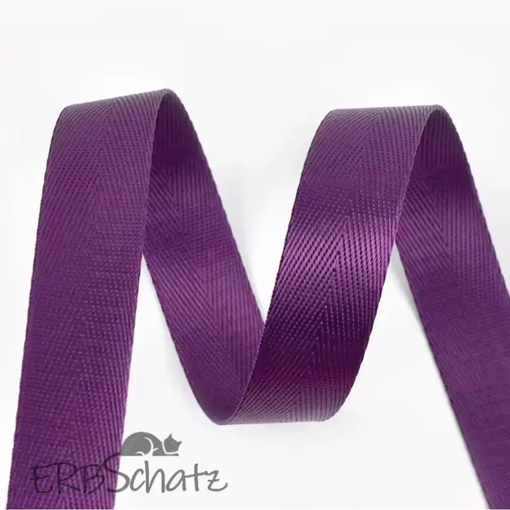 Gurtband Uni Farbauswahl 38mm - Lila