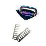 Gurtbandhalter eckige Form Durchlass 31mm Gun Metal