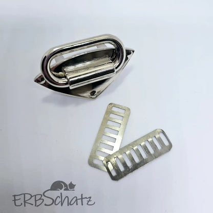 Gurtbandhalter eckige Form Durchlass 31mm - Silber