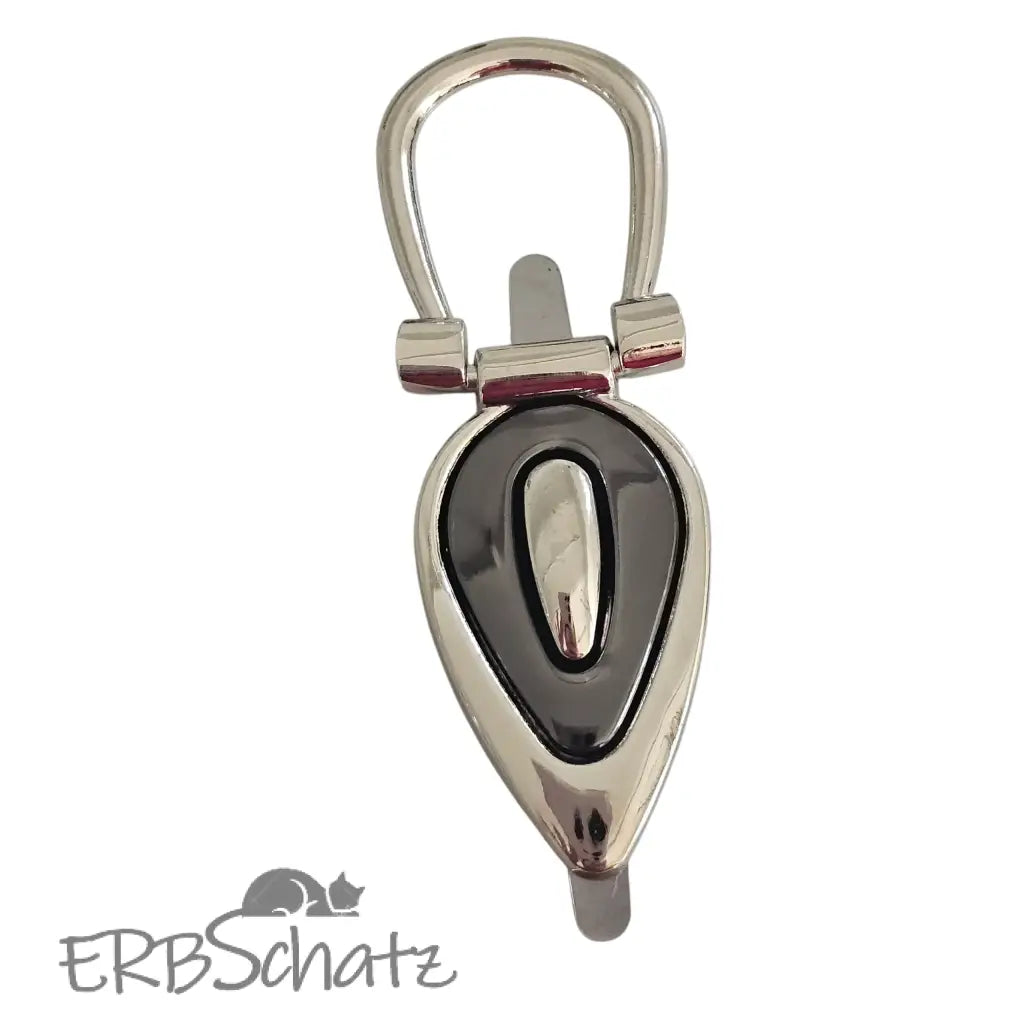 Gurtbandhalter Tropfen Form Durchlass 20 mm - Gun Silber