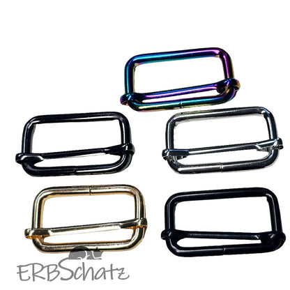 Gurtschieber Farbauswahl für 38mm Gurtband Rainbow