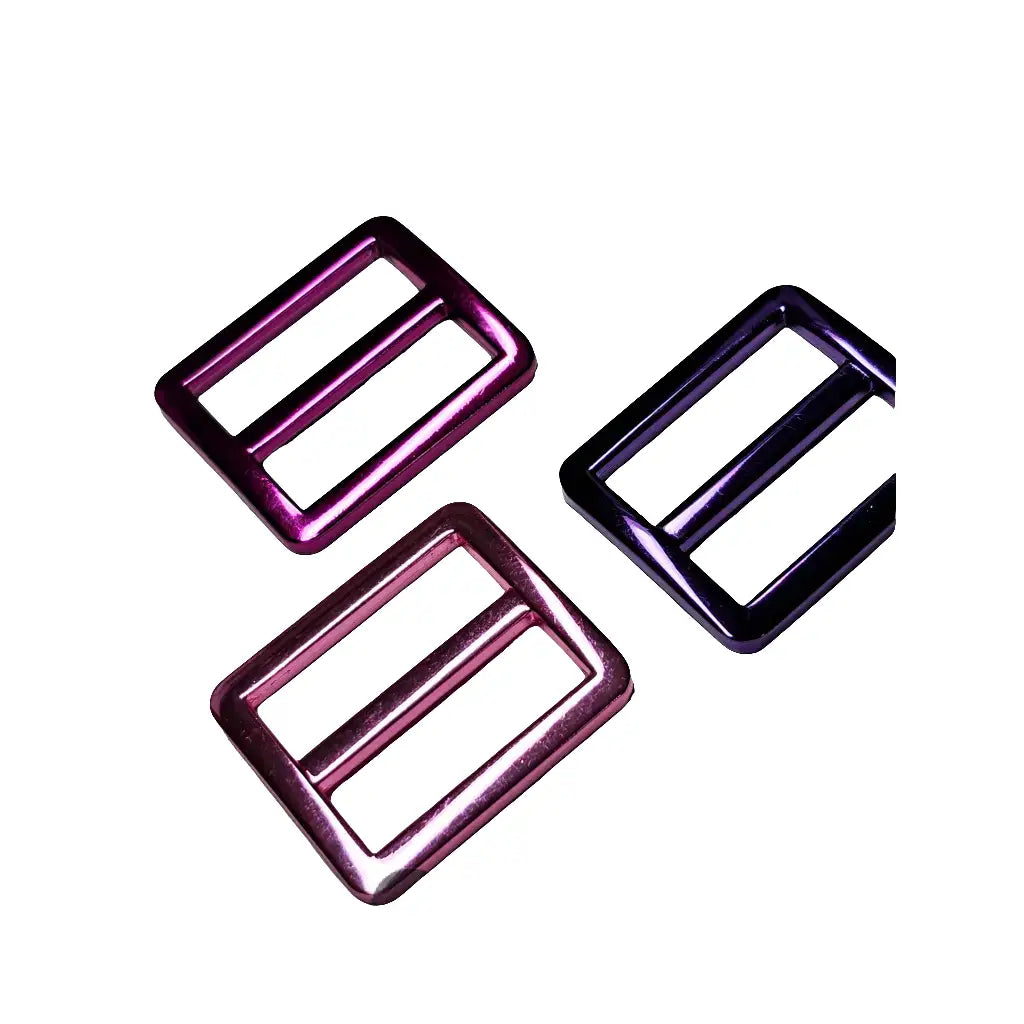 Gurtschieber/Gurtaufhängung Metallic Pink / Lila für 25mm