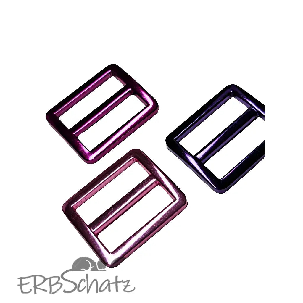 Gurtschieber/Gurtaufhängung Metallic Pink / Lila für 25mm