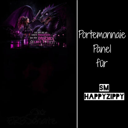 HappyZippy KL Portemonnaie Dragon Princess | 15x25cm - PP