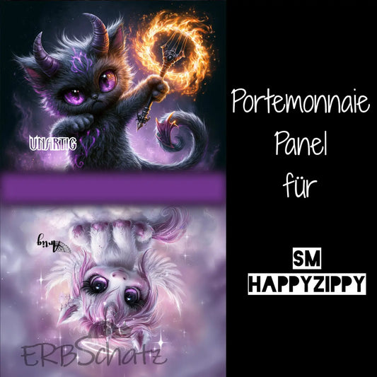 HappyZippy KL Portemonnaie Panel Artig/Unartig | 15x25cm
