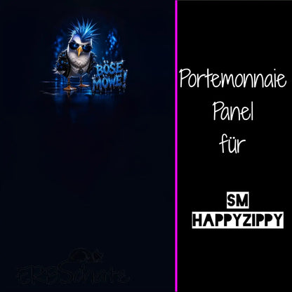 HappyZippy KL Portemonnaie Panel Böse Möwe | 15x25cm - PP