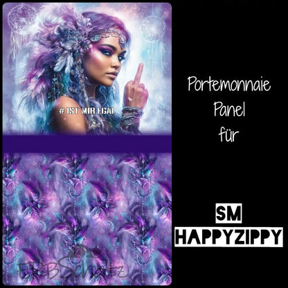 HappyZippy KL Portemonnaie Panel Boho Girl #Egal | 25 x