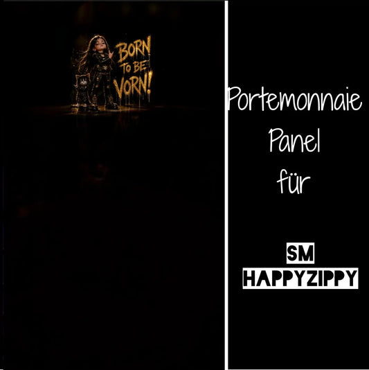 HappyZippy KL Portemonnaie Panel Born to be vorn | 15x25cm