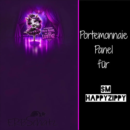 HappyZippy KL Portemonnaie Panel Dancing Unicorn | 15x25cm