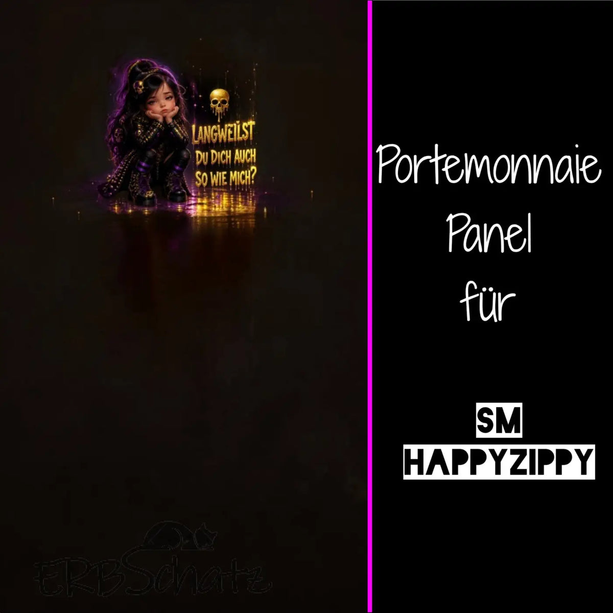 HappyZippy KL Portemonnaie Panel Gelangweiltes Girl