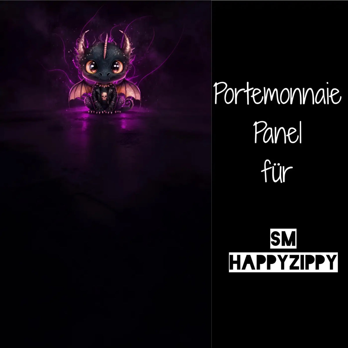 HappyZippy KL Portemonnaie Panel Glowy Dragon | 15x25cm - PP