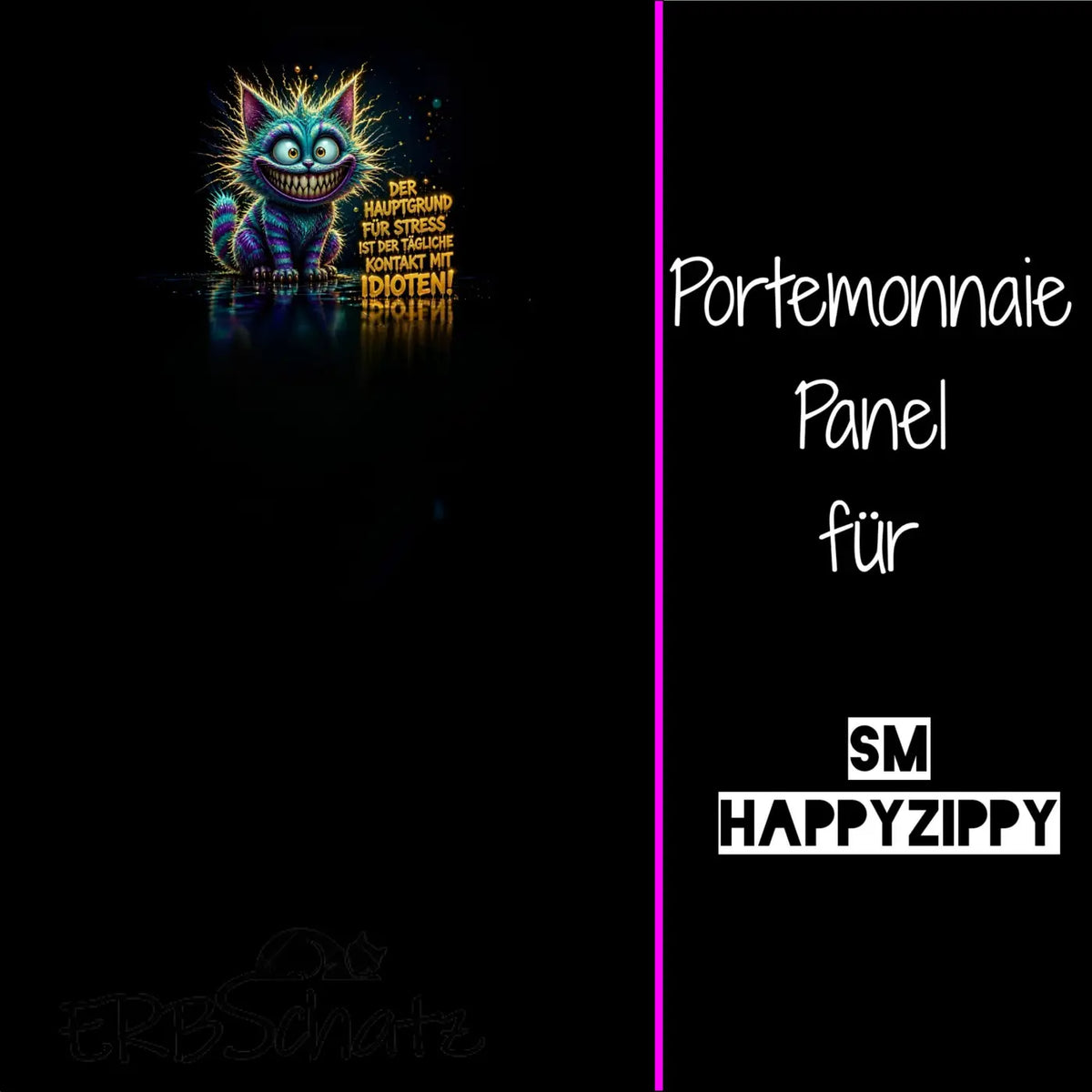 HappyZippy KL Portemonnaie Panel Grincat Stress | 15x25cm