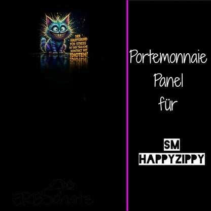 HappyZippy KL Portemonnaie Panel Grincat Stress | 15x25cm