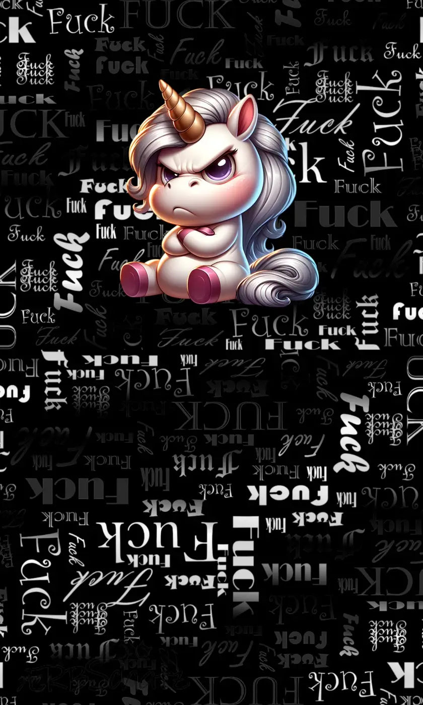 HappyZippy KL Portemonnaie Panel Grumpy Unicorn | 15x25cm