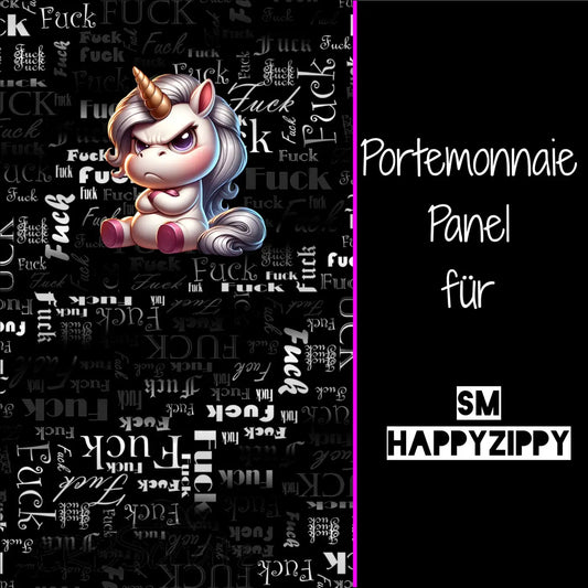 HappyZippy KL Portemonnaie Panel Grumpy Unicorn | 15x25cm