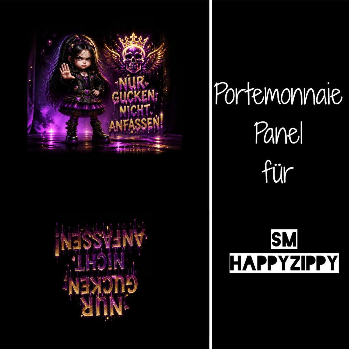 HappyZippy KL Portemonnaie Panel Nur Gucken | 15x25cm - PP