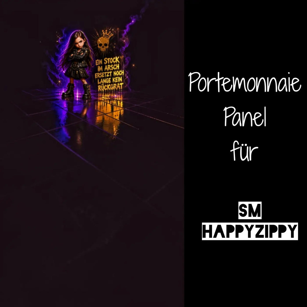 HappyZippy KL Portemonnaie Panel Kein Rückgrat | 15x25cm