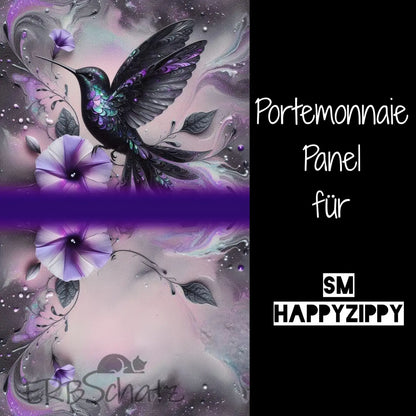 HappyZippy KL Portemonnaie Panel Lilac Bird | 15x25cm - PP