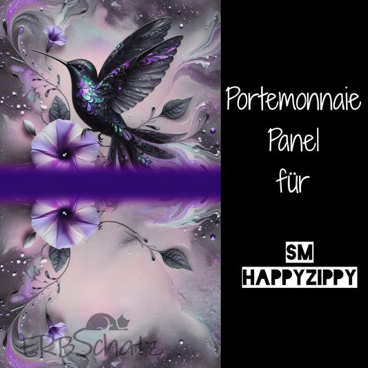 HappyZippy KL Portemonnaie Panel Lilac Bird | 15x25cm - PP