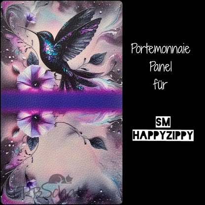 HappyZippy KL Portemonnaie Panel Lilac Hummingbird | 25 x