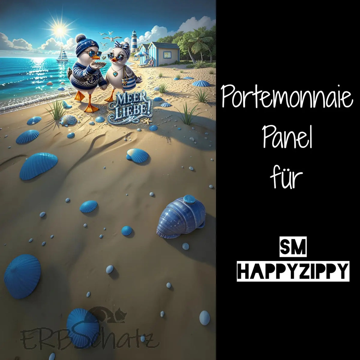 HappyZippy KL Portemonnaie Panel Meer Liebe | 15x25cm - PP