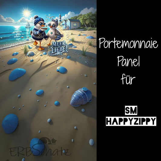HappyZippy KL Portemonnaie Panel Meer Liebe | 15x25cm - PP