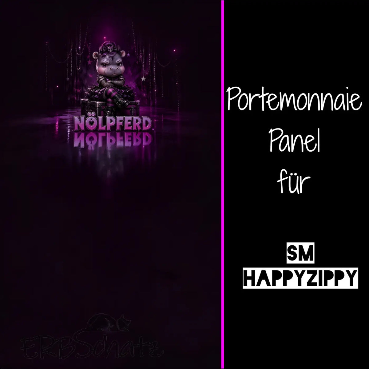 HappyZippy KL Portemonnaie Panel Nölpferd | 15x25cm - PP