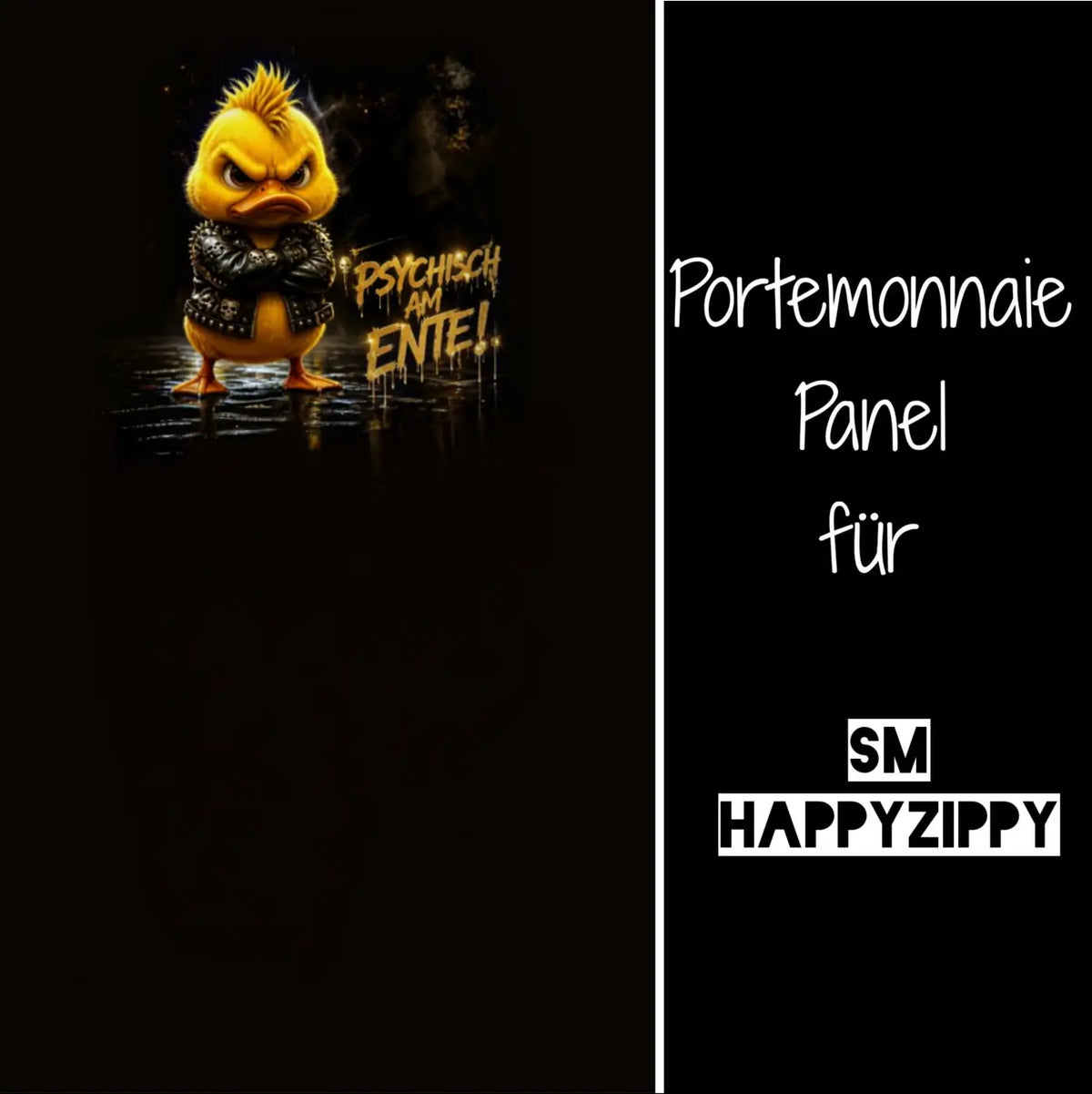 HappyZippy KL Portemonnaie Panel Psycho Ente | 15x25cm - PP