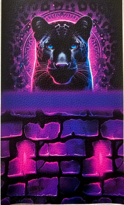 HappyZippy KL Portemonnaie Panel Purple Panther | 25 x 15cm