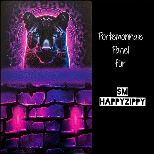HappyZippy KL Portemonnaie Panel Purple Panther | 25 x 15cm