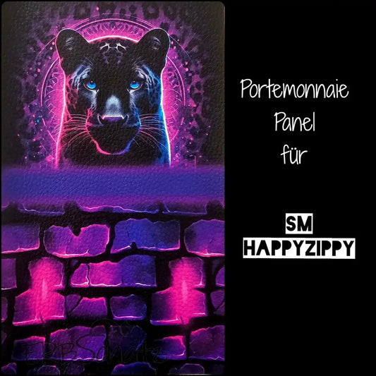 HappyZippy KL Portemonnaie Panel Purple Panther | 25 x 15cm