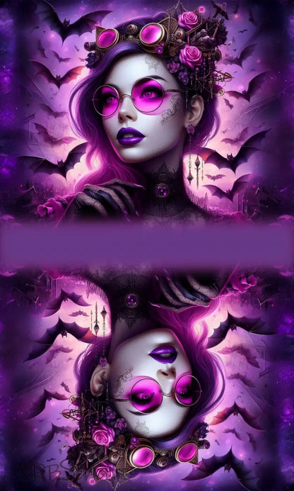 HappyZippy KL Portemonnaie Panel Purple Woman Bat | 15x25cm
