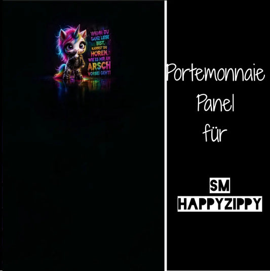 HappyZippy KL Portemonnaie Panel Sei Leise Unicorn