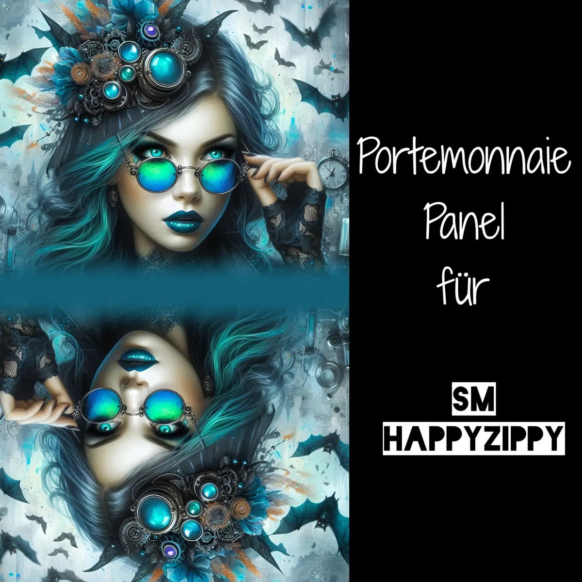 HappyZippy KL Portemonnaie Panel Vibrant Woman Turquoise