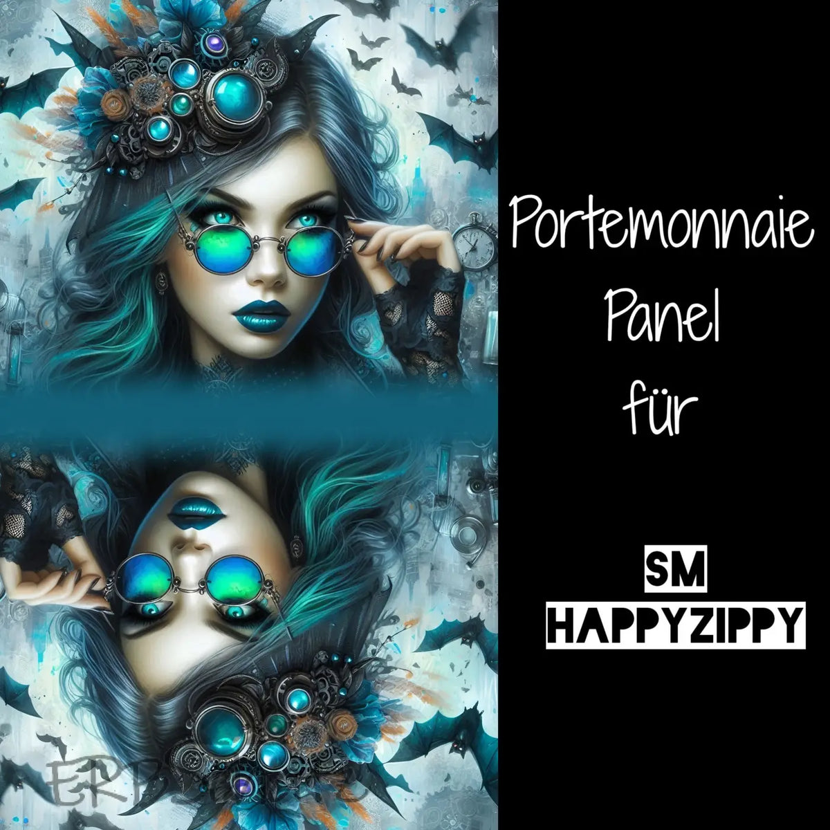 HappyZippy KL Portemonnaie Panel Vibrant Woman Turquoise