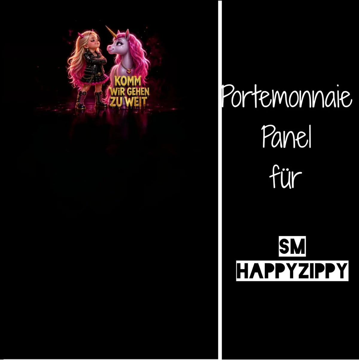 HappyZippy KL Portemonnaie Panel Weit zu zweit | 15x25cm